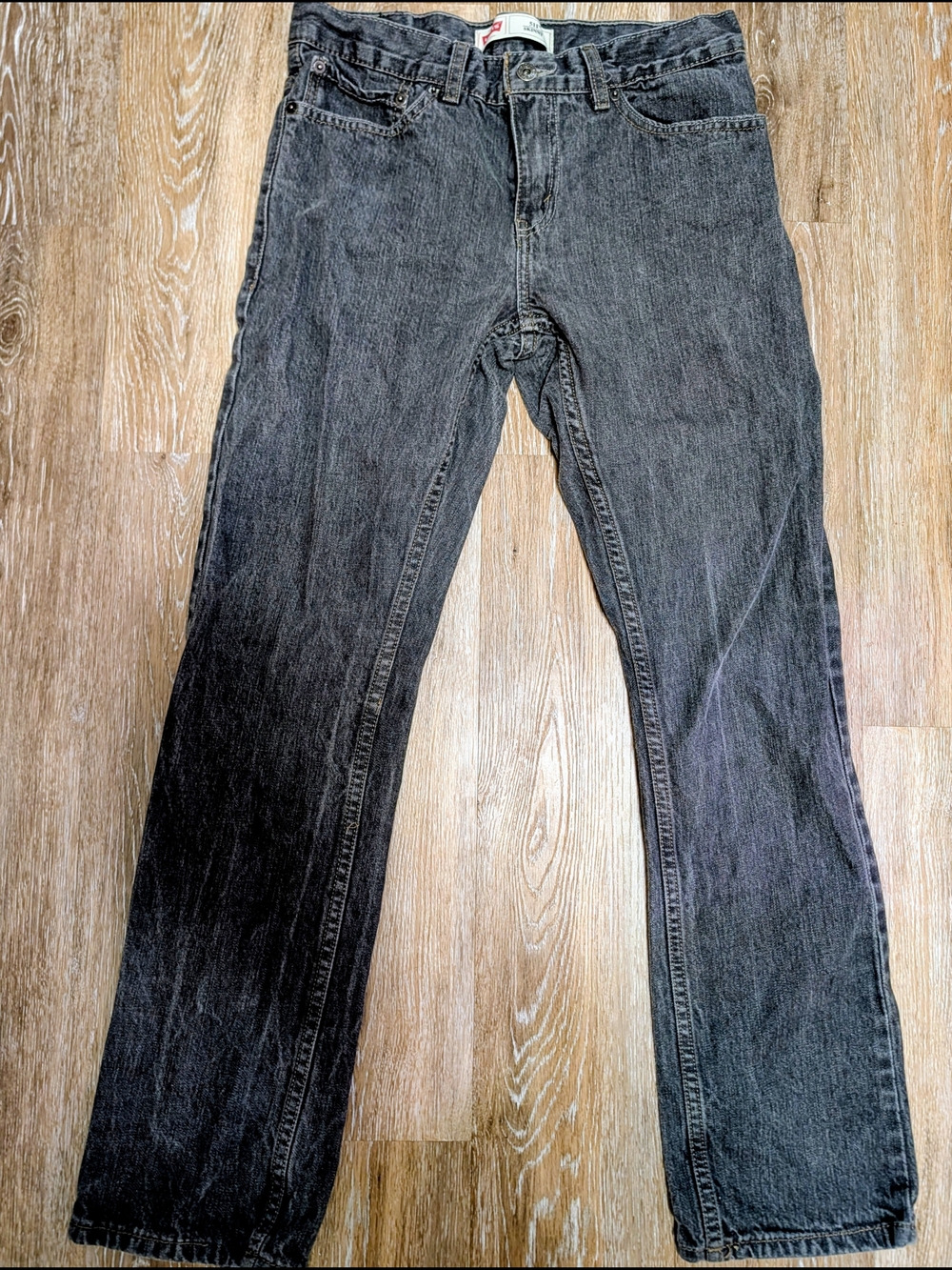 Levi's Classic Black Wash Straight-Leg Jeans